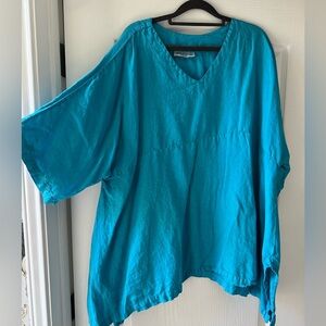 gorgeous turquoise linen tunic